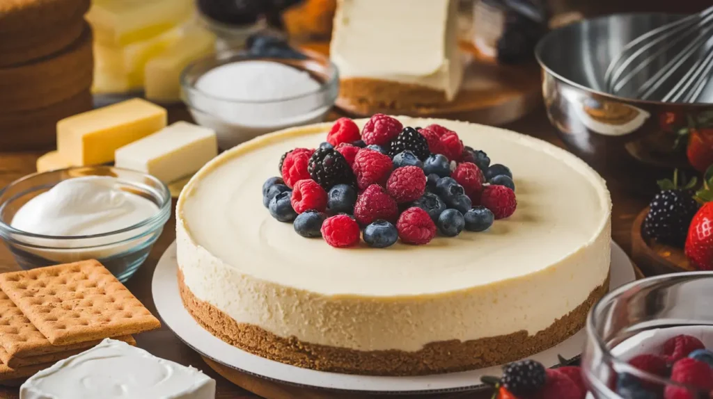 What does adding an extra egg to cheesecake do?